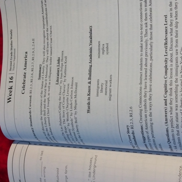 Teacher Resource second grade Studies Weekly 2 - Picture 15 of 16